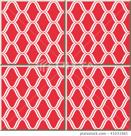 Ceramic tile retro vintage kaleidoscope pattern 41031981