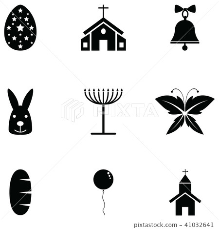 easter icon set easter icon set 41032641