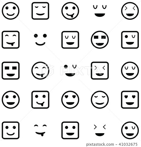 smile icon set - Stock Illustration [41032675] - PIXTA