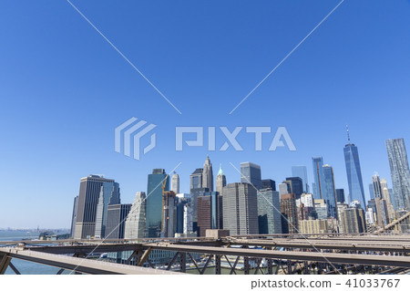 New York skyscraper from the Brooklyn Bridge New York skyscraper from the Brooklyn Bridge 41033767