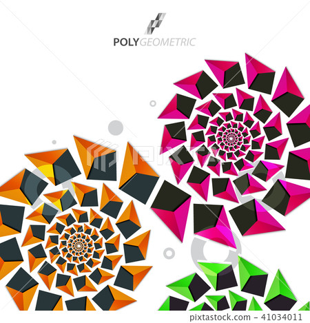 Polygeometric colorful abstract background 41034011