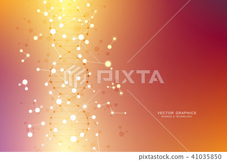 Molecular structure background. Abstract background with molecule DNA. Medical, science and digital 41035850