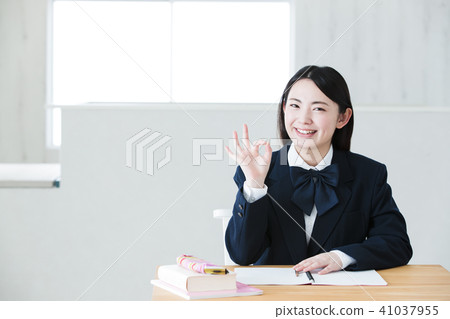 High School Student Female Girls Study Examination Education Learning 41037955