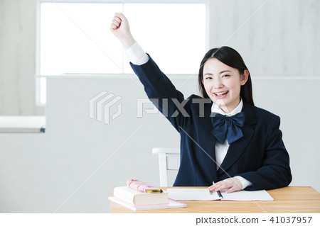 High School Student Female Girls Study Examination Education Learning 41037957