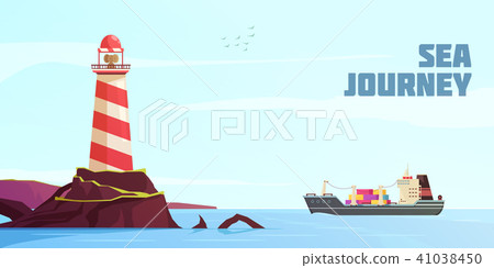 Nautical Cartoon Background 41038450