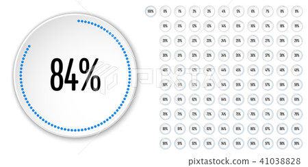 Set of circle percentage diagrams from 0 to 100 Set of circle percentage diagrams from 0 to 100 41038828