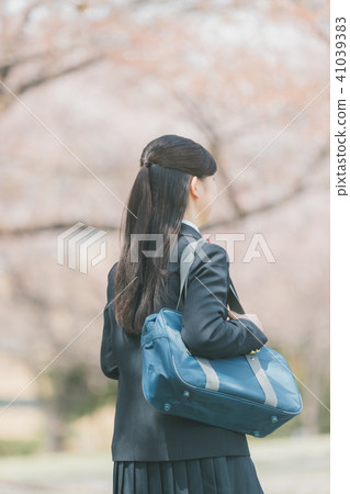 高中女生 櫻花 櫻 41039383