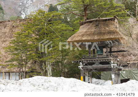 Bell tower gate of Myozenji Temple in Shirakawa Township, Gifu 41041479