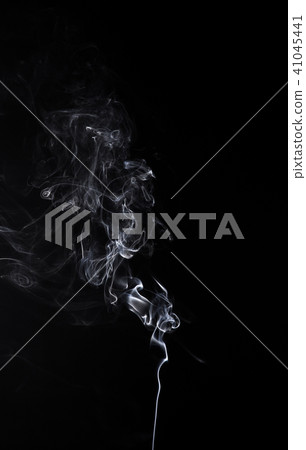 Isolated smoky waves of burning aroma stick 41045441