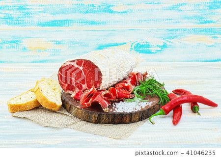 Sliced cured coppa with spices Sliced cured coppa with spices 41046235