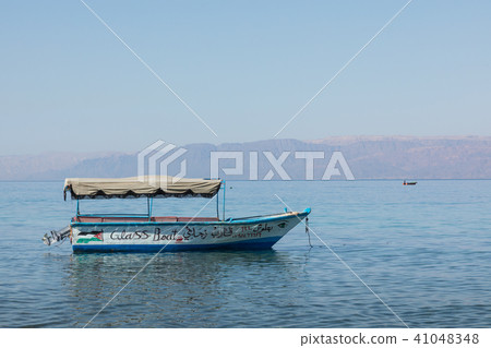 Touristic ships on the beach of Aqaba, Jordan. Pop 41048348