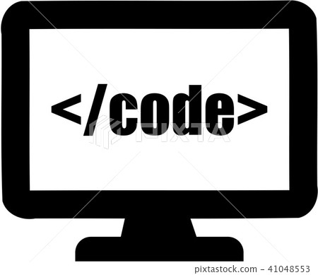 Programmer developer monitor code - Stock Illustration [41048553] - PIXTA