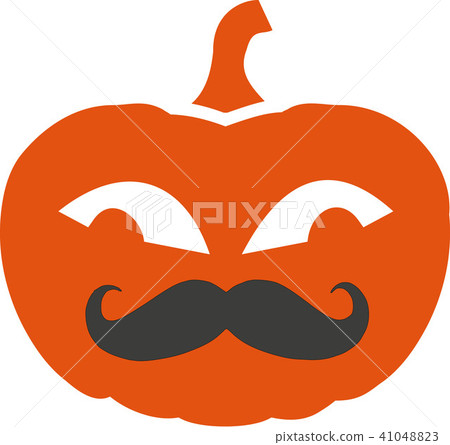 pumpkin_2013_moustache_2c.eps - Stock Illustration [41048823] - PIXTA