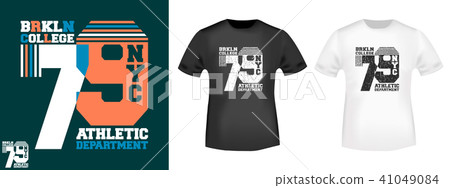 NYC Brooklyn college t-shirt print design NYC Brooklyn college t-shirt print design 41049084