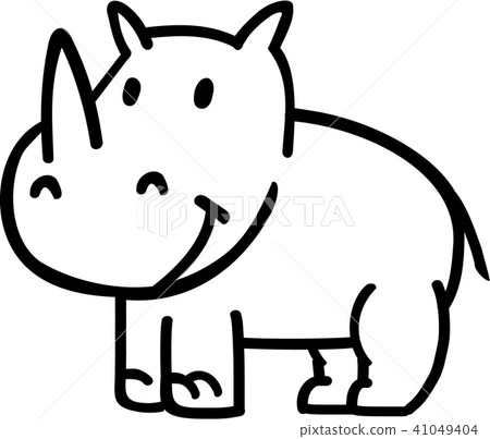 Rhino cartoon 41049404