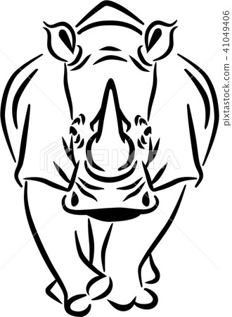 Rhinoceros walking 41049406