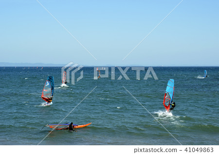 The seaside of the sailboard The seaside of the sailboard 41049863
