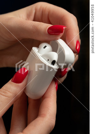 hands with airpods hands with airpods 41049958