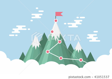 Business goal success concept infographic. 41051537