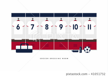 Football or soccer dressing room. 41051732