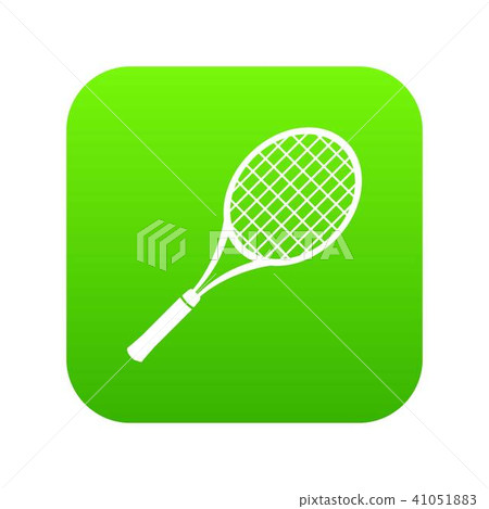 Tennis racket icon green vector - Stock Illustration [41051883] - PIXTA