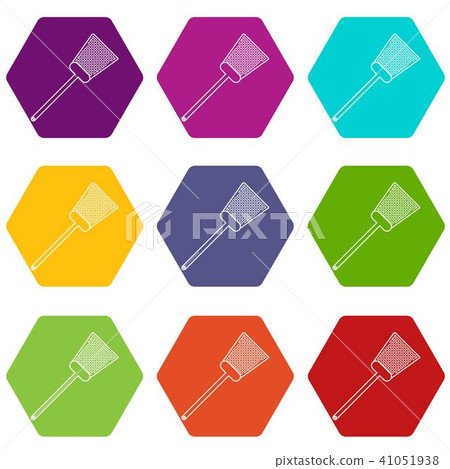 Swatter icons set 9 vector 41051938
