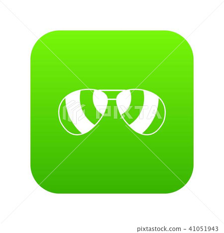 Glasses icon digital green - Stock Illustration [41051943] - PIXTA