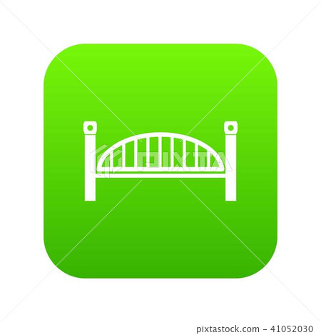 Modern arch bridge icon green vector Modern arch bridge icon green vector 41052030