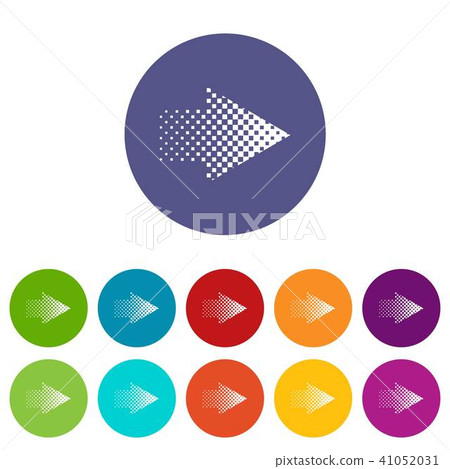 Halftone rigth arrow icon, simple style Halftone rigth arrow icon, simple style 41052031