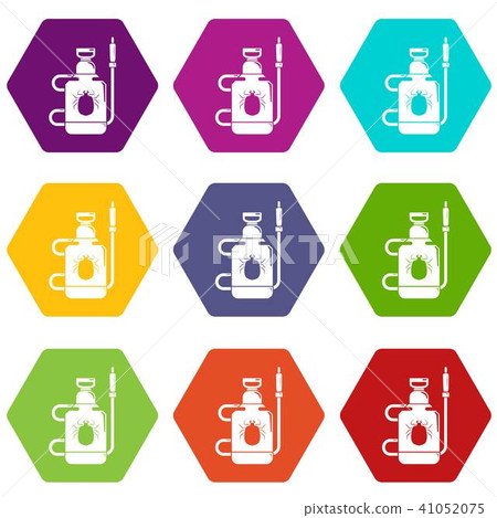 Pest control poison icons set 9 vector 41052075