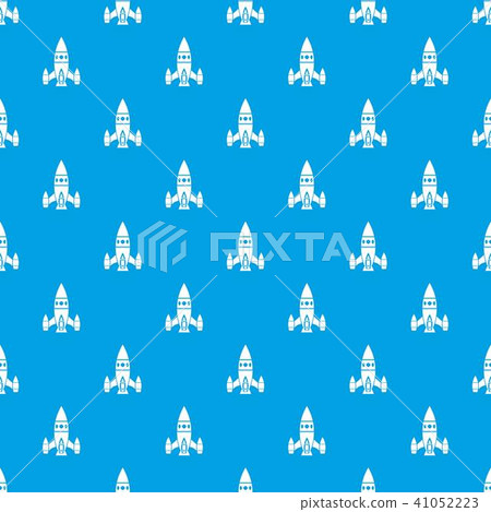 Rocket ship pattern vector seamless blue-插圖素材 [41052223] - PIXTA圖庫