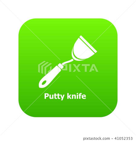 Putty knife icon green vector Putty knife icon green vector 41052353