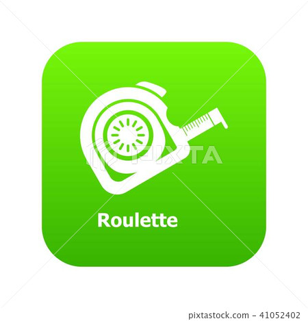 Roulette icon green vector 41052402