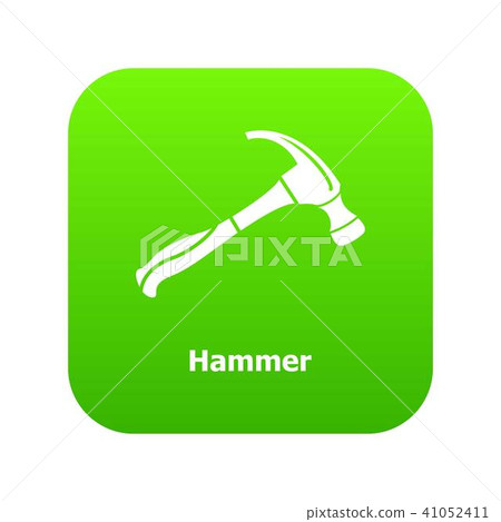 Hammer icon green vector Hammer icon green vector 41052411