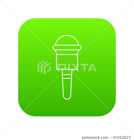 Microphone icon green vector 41052625