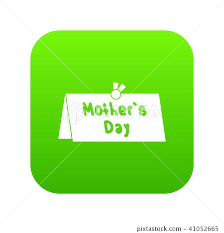 Mother Day postcard icon digital green Mother Day postcard icon digital green 41052665