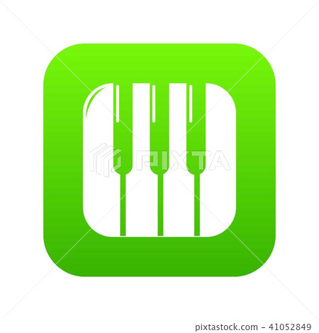 Piano keys icon green vector Piano keys icon green vector 41052849