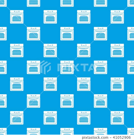 Kitchen stove pattern vector seamless blue 41052906