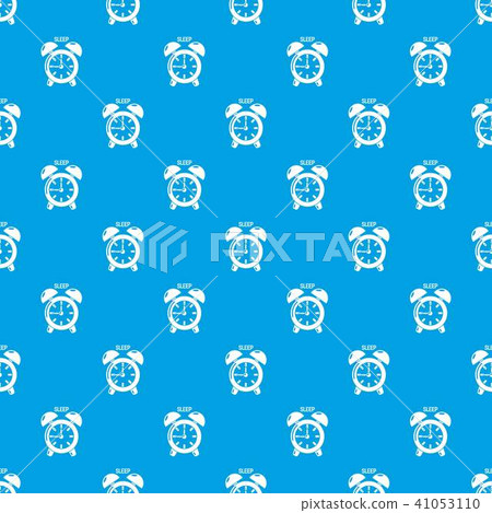 Alarm clock pattern vector seamless blue-插圖素材 [41053110] - PIXTA圖庫