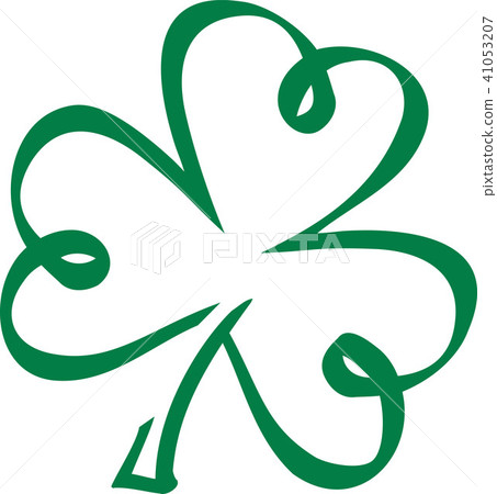 Shamrock caligraphy style Shamrock caligraphy style 41053207