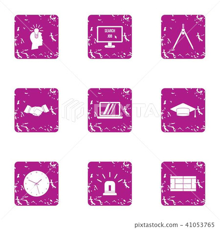 Building business icons set, grunge style Building business icons set, grunge style 41053765
