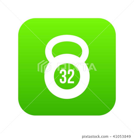 Kettlebell 32 kg icon digital green 41053849
