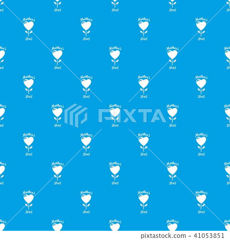 Mom day pattern vector seamless blue-插圖素材 [41053851] - PIXTA圖庫