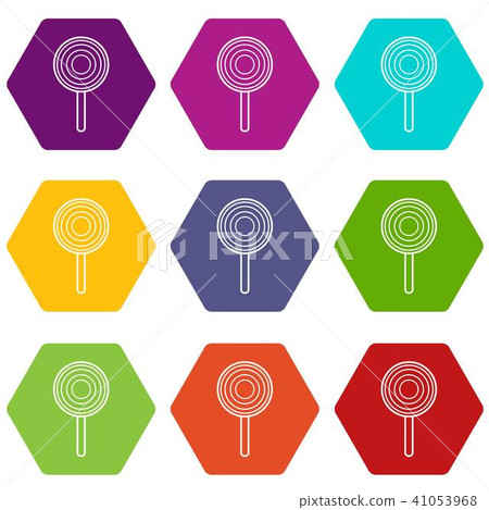 Lollipop icons set 9 vector Lollipop icons set 9 vector 41053968