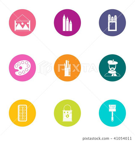 Depict icons set, flat style-插圖素材 [41054011] - PIXTA圖庫