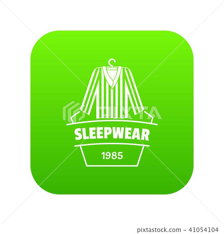 Sleepwear icon green vector 41054104