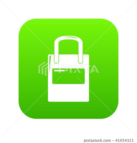 Eco bag icon green vector Eco bag icon green vector 41054321