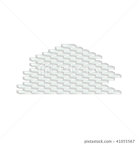 Brick wall in white design on white background 41055567
