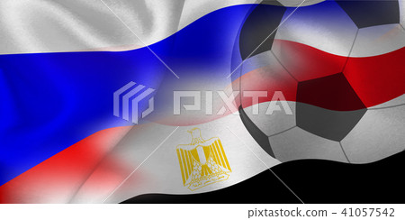 Russia Egyptian flag Football Russia Egyptian flag Football 41057542