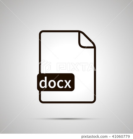Simple black file icon with docx extension - Stock Illustration ...